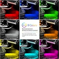 Vista 2 de Luces LED para interior de coche, tiras decorativas, atmósfera, ambiente, kits de iluminación