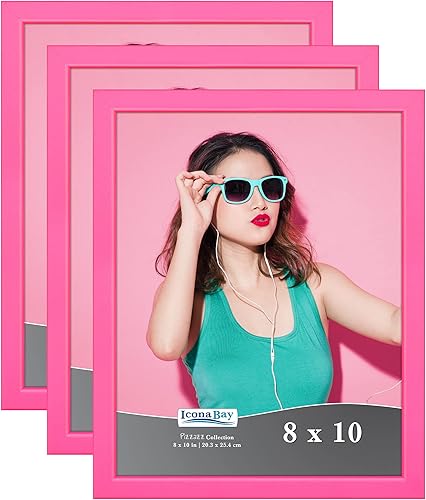 Miniatura 9 de Icona Bay Marcos de fotos de 11 x 14 pulgadas (morado, paquete de 3), marcos de madera maciza estilo escandinavo para fotos, colección Pizzazz