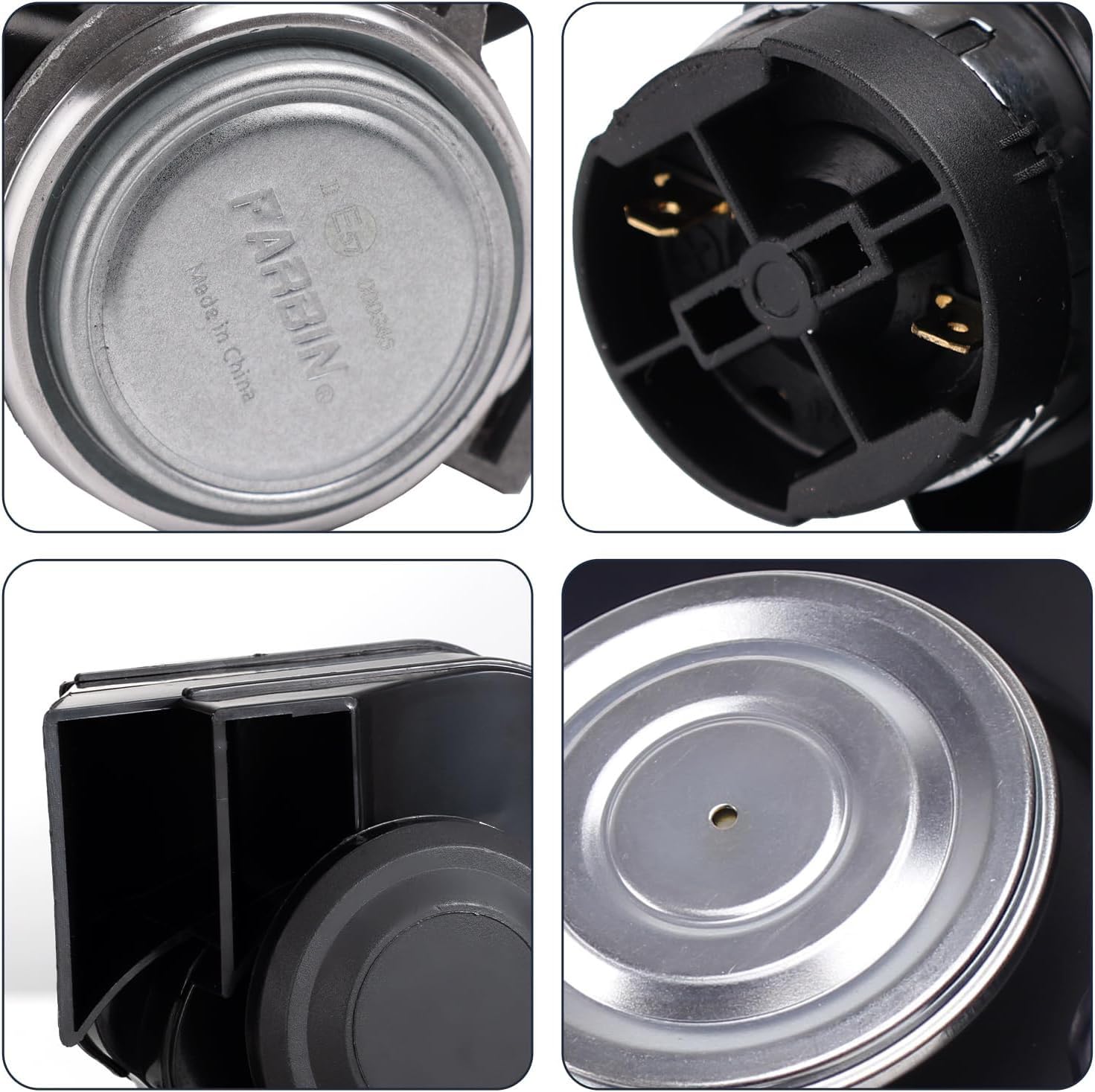 FARBIN Clacson ad aria compressa, 12 V, per camion, treno, auto, camion, treno, auto, SUV, barche, veicoli da 12 V