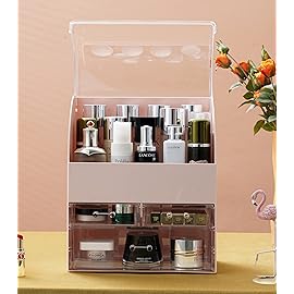 MOOCHI Professional Large Cosmetic Makeup Organizer Bathroom Storage Display Case with Drawers