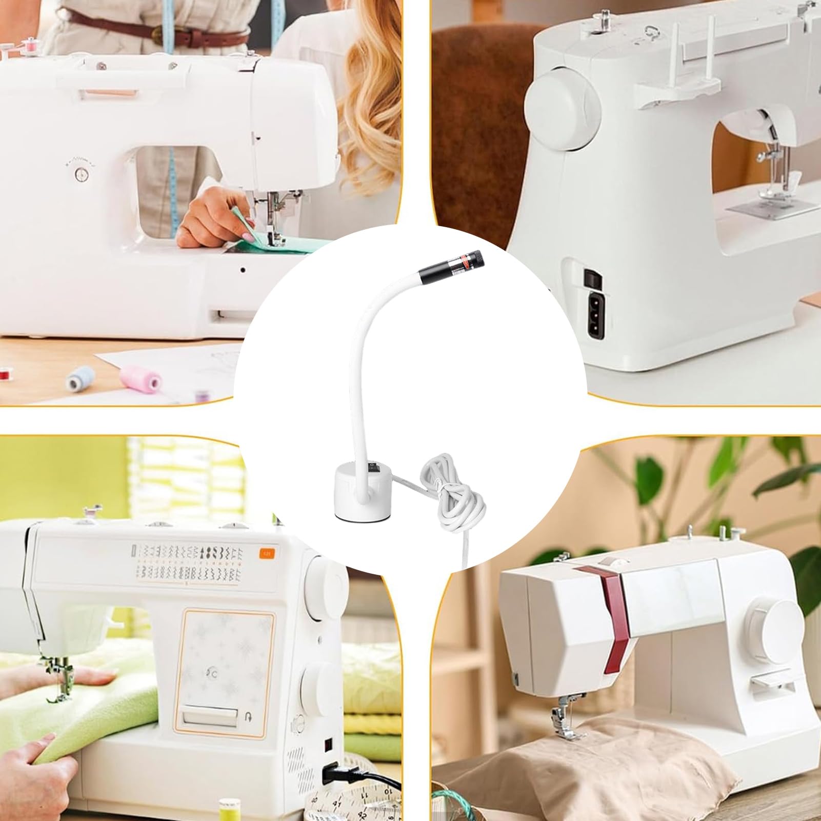 Luce di guida per macchine da cucire - Fissaggio di precisione regolabile e flessibile con un lungo | Quilting cucitura lampada guida | Per adulti appassionati di cucito famiglia e