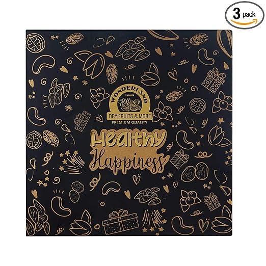 Wonderland Foods - Dry Fruits Gift Box Combo 400g Mixed Seeds 200g, Sliced Cranberries 100g And Prunes 100g