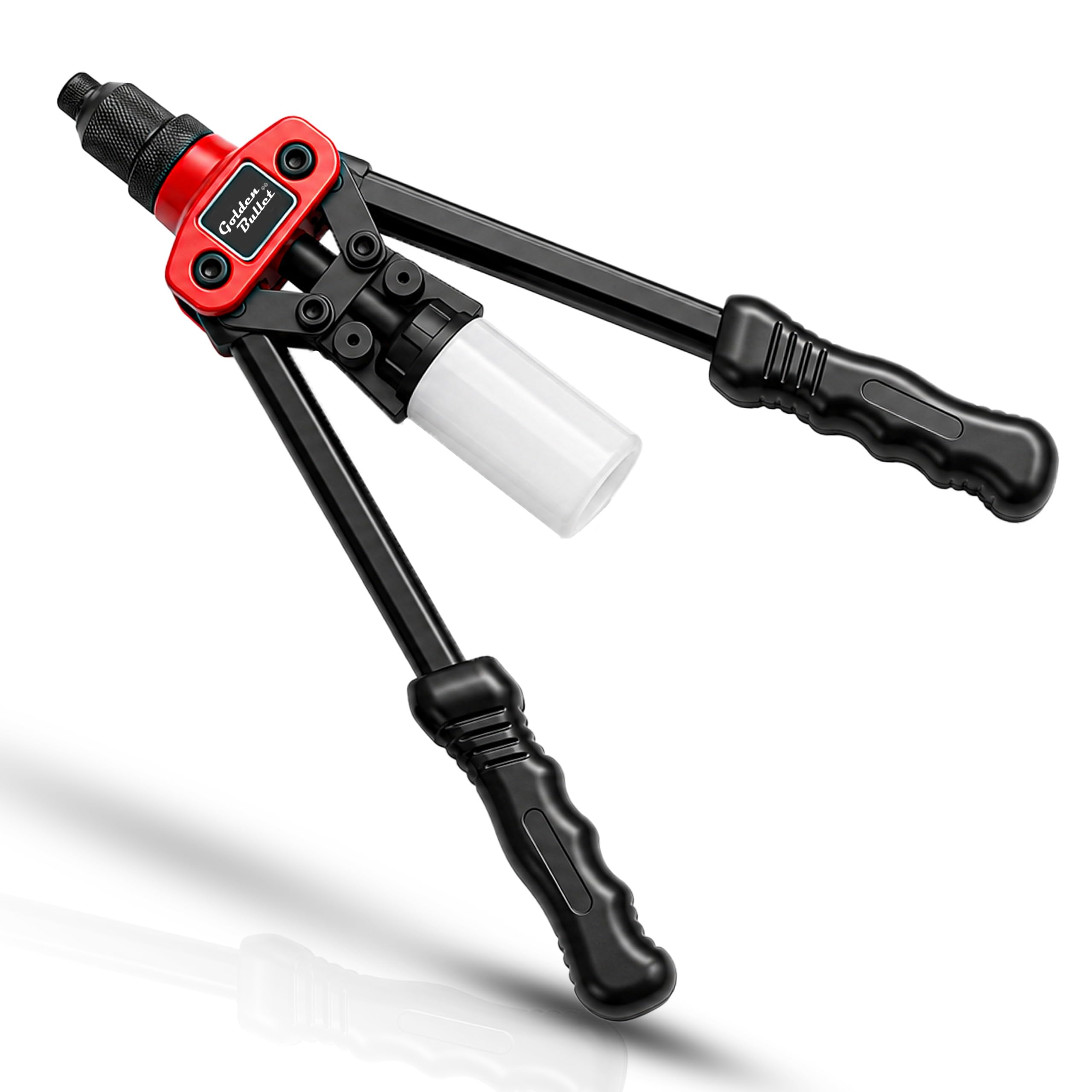 12 Inch (300mm) Heavy Duty Hand Riveter, Manual Pop Rivet Gun with Free Extra Spring & Jaw, Spent Rivet Collection Bottle, Double Grip Handle for Metal, Plastic & DIY (Rivets Not Included)-image-39