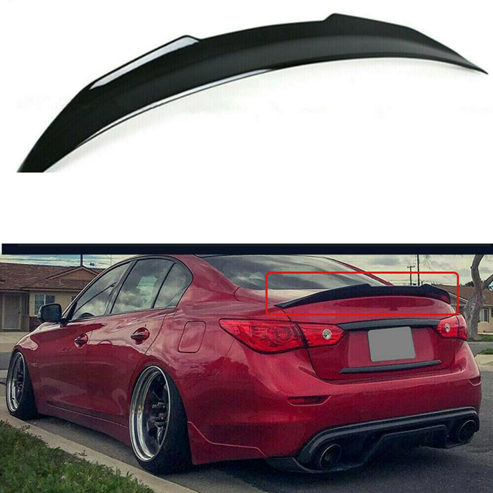 レッドハルク　リペイント Amazon.com: WheelX Rear Trunk Spoiler Compatible with 2014
