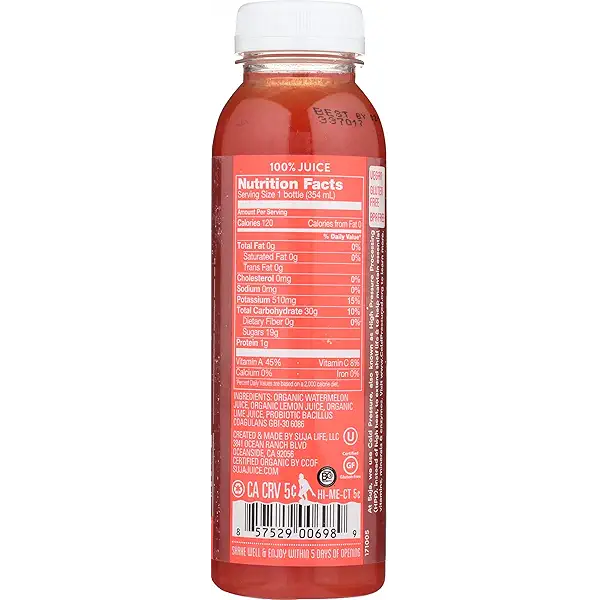 Suja Probiotic Watermelon, Fruit Juice Drink with Probiotics, 12 oz 2