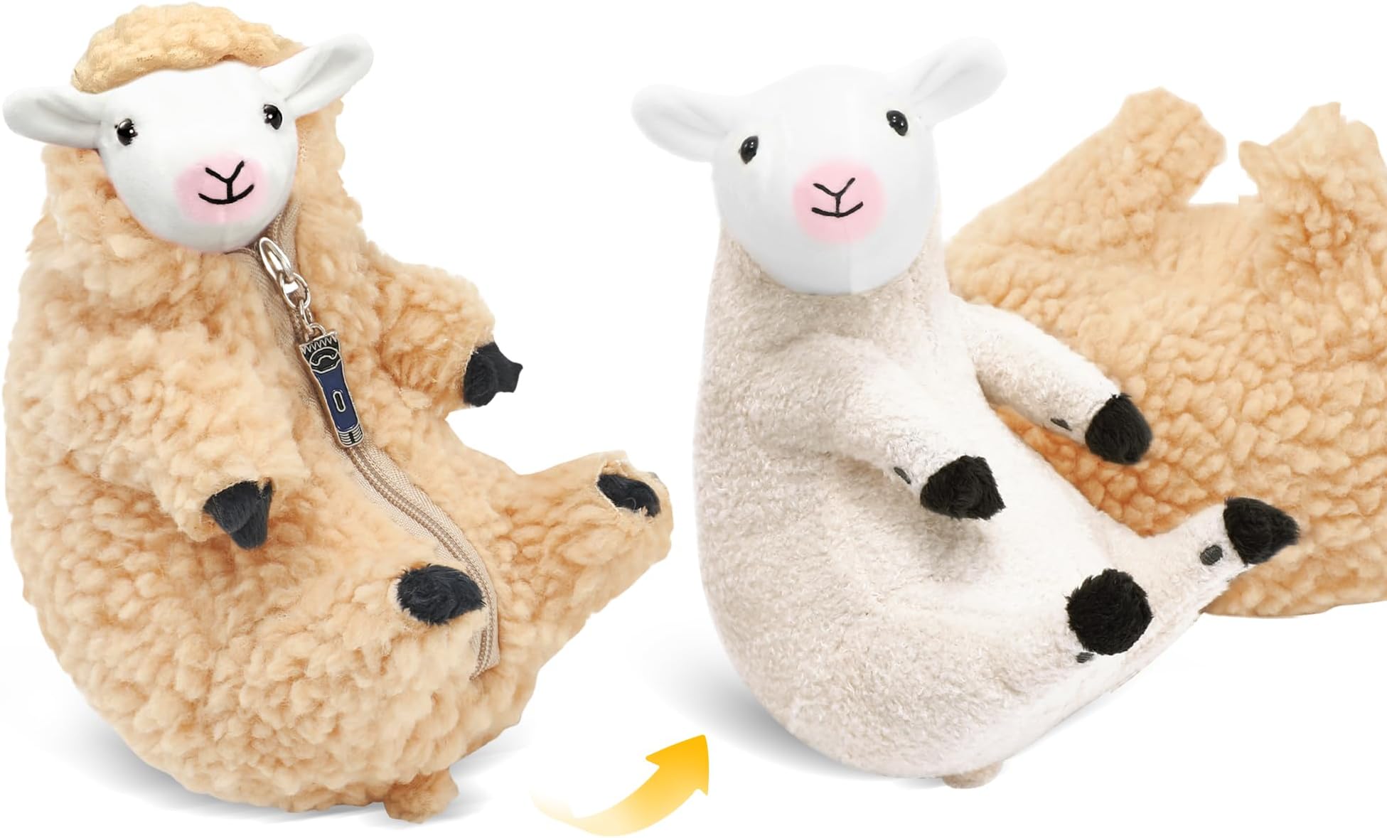 Cute Shaved Sheep Toys - Kawaii Lamb Plushies Gifts - Fun Funny Mothers Day Easter Valentines Birthday Sheep Plush Gifts for Kids Women Mom Teenage Girls Boys Stuffed Animal Sheep Decor