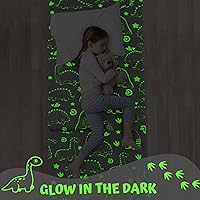 Vista 7 de MeMoreCool Colchón plegable para niños, con manta, que brilla en la oscuridad, tapete para siesta de suelo para dormir, guardería, colchón plegable