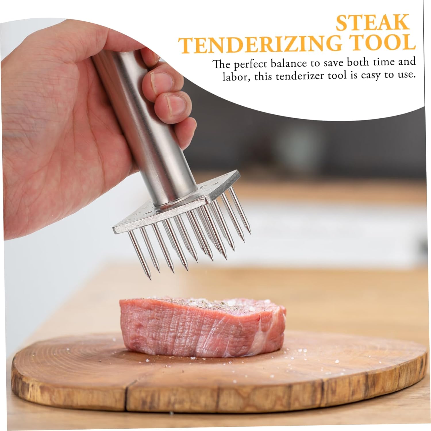 Stainless Steel Meat Tenderizer Needle Tool Small for Quick Cooking Chicken Steak and Pork Enhances Flavor and Texture Kitchen Gadget