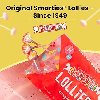 Smarties Lollies - Gluten Free, Peanut Free, Fat Free Assorted Fruity Flavors Lollipops - Low Calorie Perfect for Birthdays, Parties - Made by US Candy Company Since 1949-56 oz 200 Count (Pack of 2)