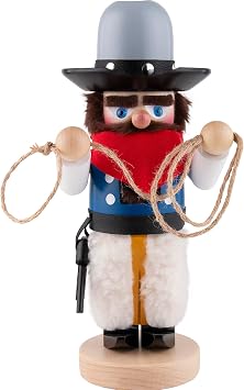 Steinbach Wooden Chubby Nutcracker Collection, Cowboy, Multicolored, 12