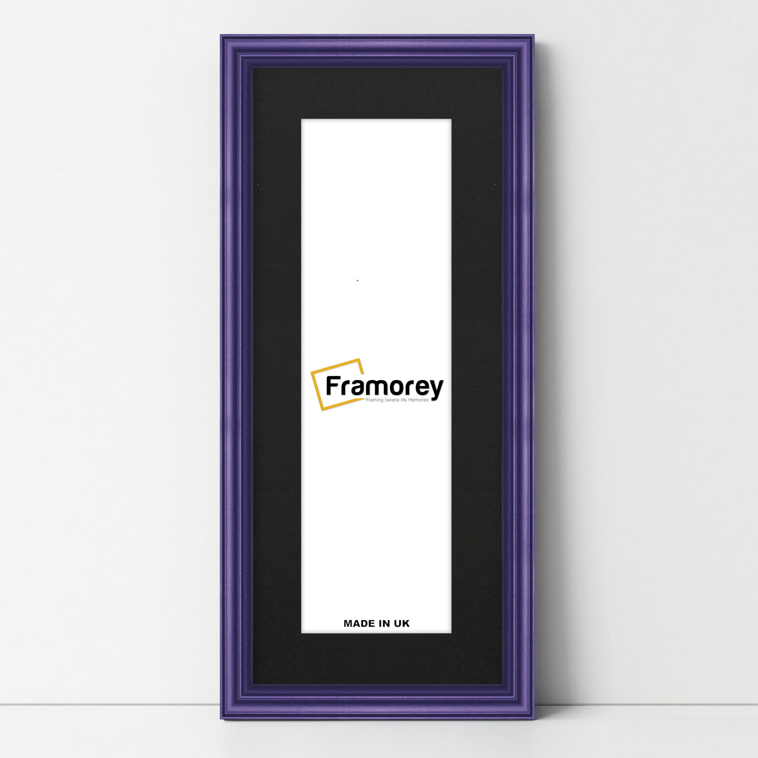 FRAMOREY Panoramic Style Antique LW Picture Frame, 24x16" Purple Photo Frame With 20x12" Black Mount Wall Art Poster Frame, Modern Photo Frames, Home Décor Frames