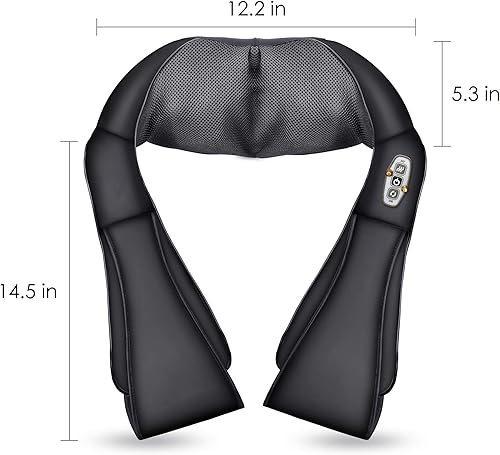 Miniatura 3 de COMFIER Shiatsu - Masajeador de cuello y hombros, regalos para mamá papá, almohada de masaje profundo con calor, masajeador de espalda, masaje de