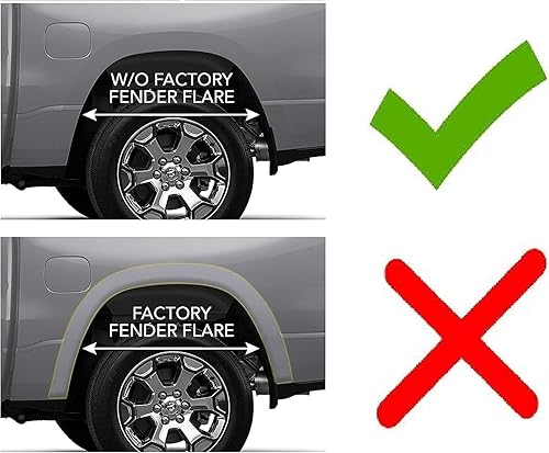 Miniatura 4 de Aletas de barro compatibles con Dodge Ram 1500 2019-2023 sin guardabarros, protectores de barro, protectores contra salpicaduras, protector de