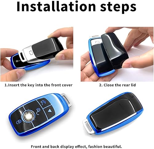 Miniatura 6 de Creativity Adecuado para llaves Mercedes Benz. La avanzada caja de llaves de TPU suave es compatible con CLS CLA GLA AMG A C E S G GLC GLE GLS M