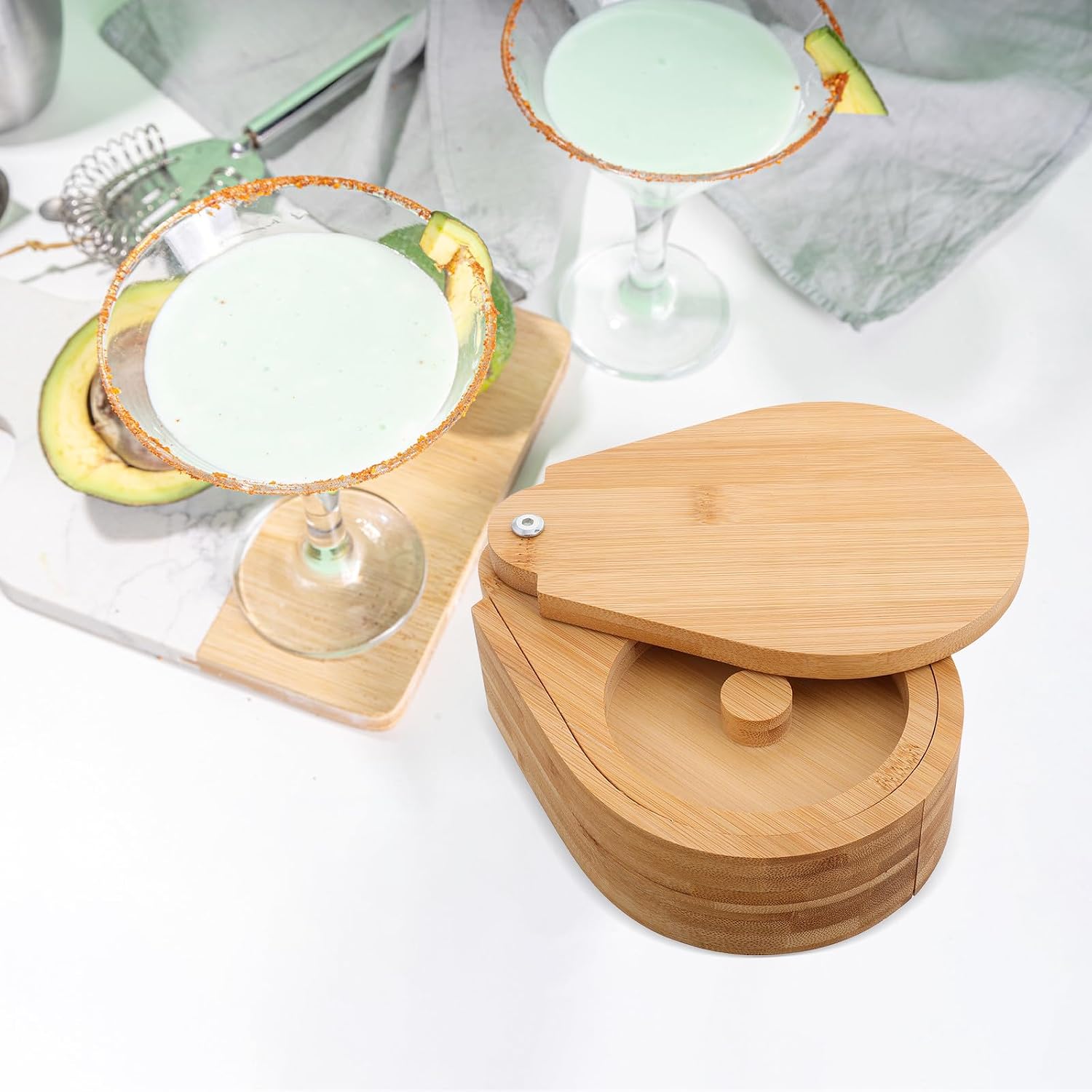 Three Tier Spice Container with Rotating Design and Lid for Kitchen and Cocktail Bars, Space Saving Salt and Sugar Rimmer Storage Box