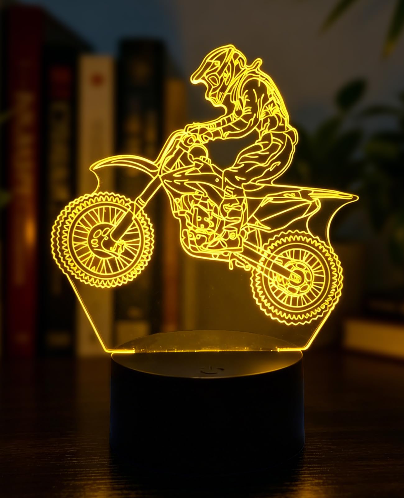 Motorcycle Night Light, Children's 3D Lamp, Touch Sensitive Smart 7 Colour Led Table Lamp, Birthday Holidays Present, Plug in Night Light for Kids — image 1