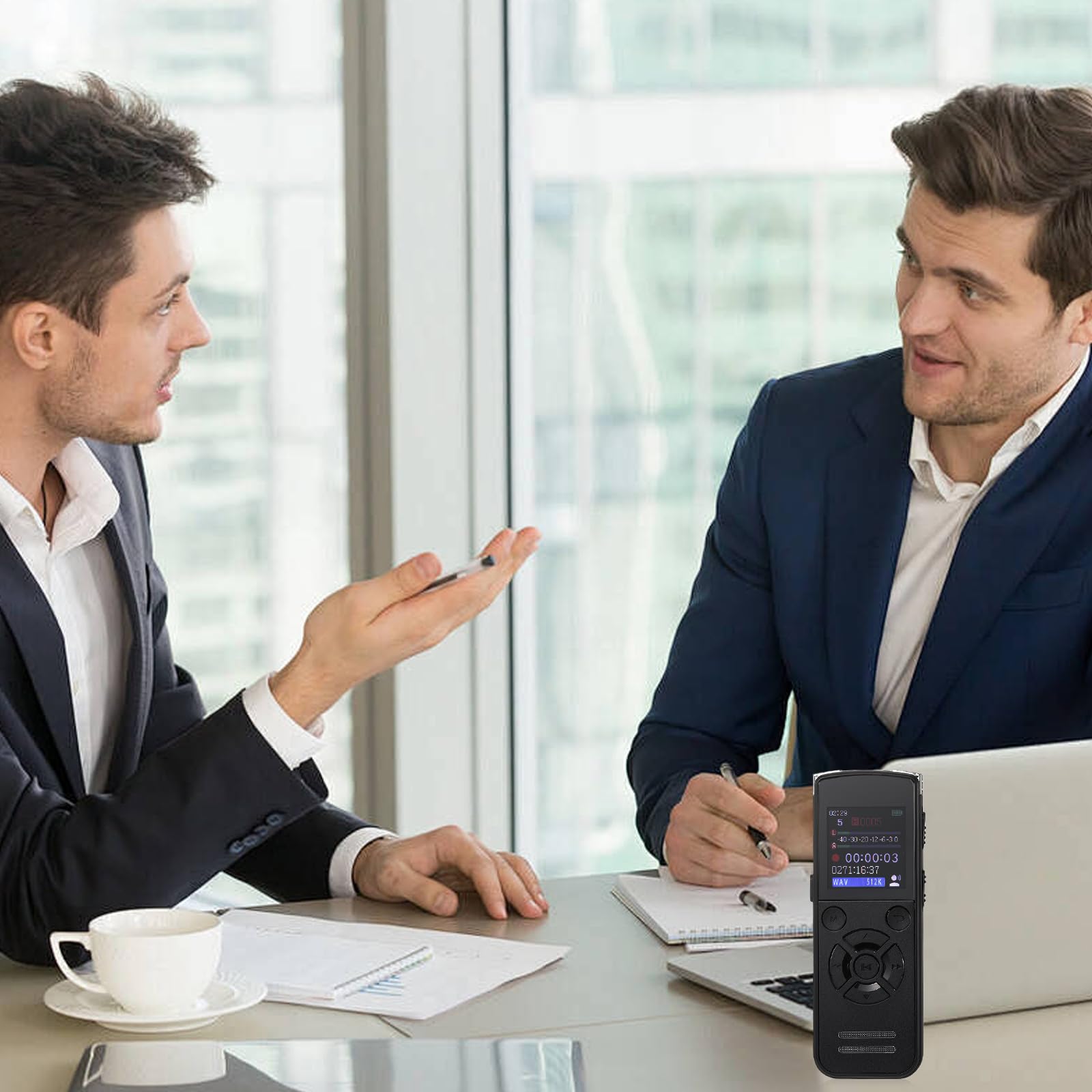 Dictaphone Numérique 64 Go, Enregistreur Vocal USB-C, Réduction du Bruit, 512Kbps, Lecture Intégrée, Enregistreur Audio Portable pour Réunions, Cours, Interviews, Conférences, Lecteur MP3