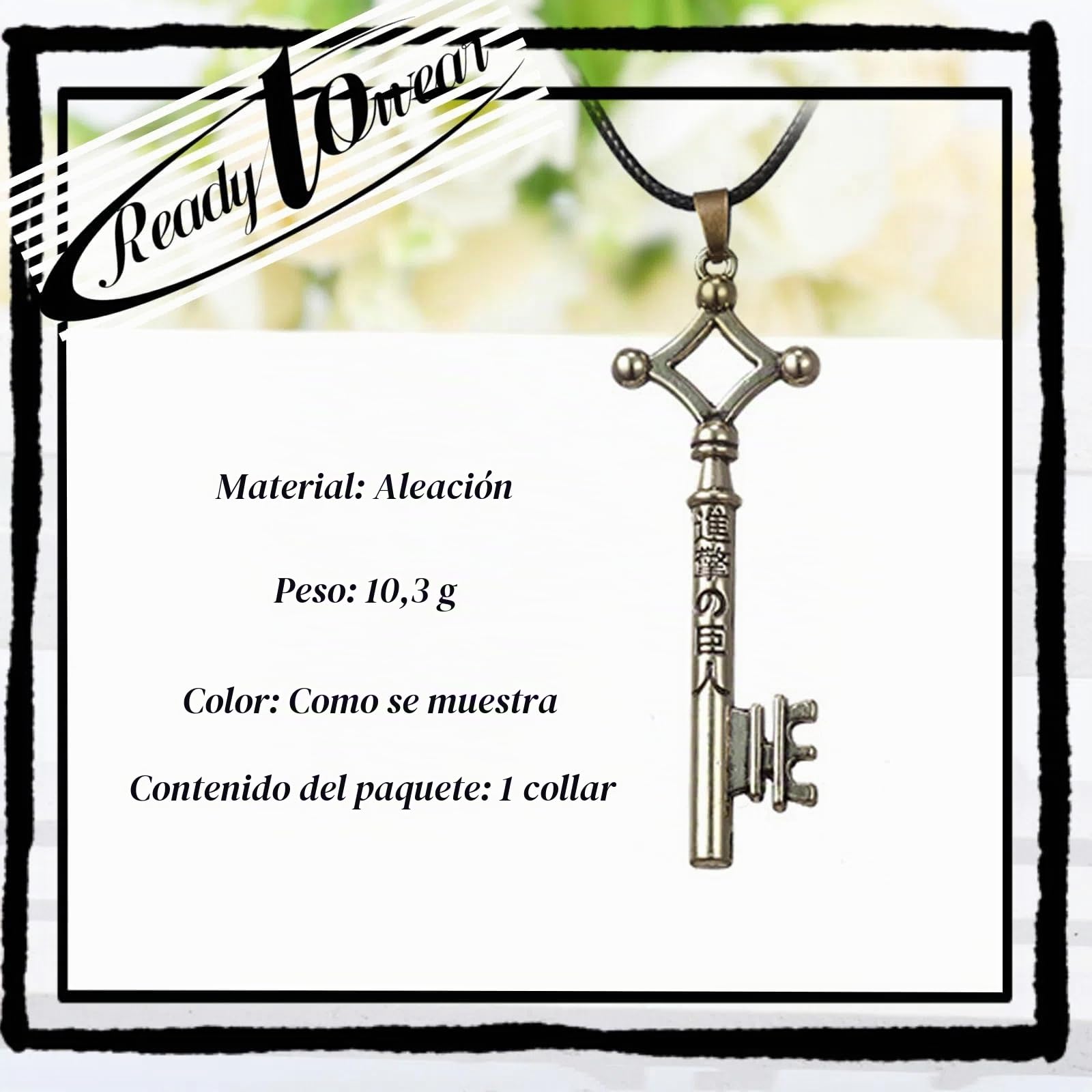 Collar con llave de ataque, popular colgante de joyería de aleación de anime, collar con llave del sótano de Eren revelando la verdad del mundo, joyería clásica de cosplay para fanáticos, 0