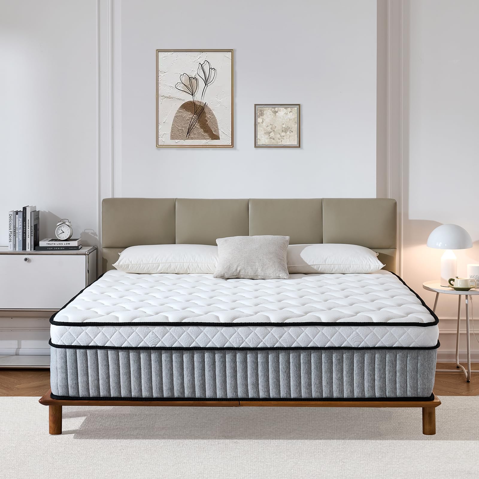 Photo 1 of Omblix Queen Mattress, 12 Inch Queen Size Mattress,Hybrid Mattresses in a Box with Memory Foam and Individual Pocketed Coil,CertiPUR-US,Medium Firm & Pressure Relief
