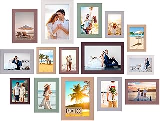Funtopia 15 Pack Picture Frames, Gallery Wall Frame Set for Family, 8x10...