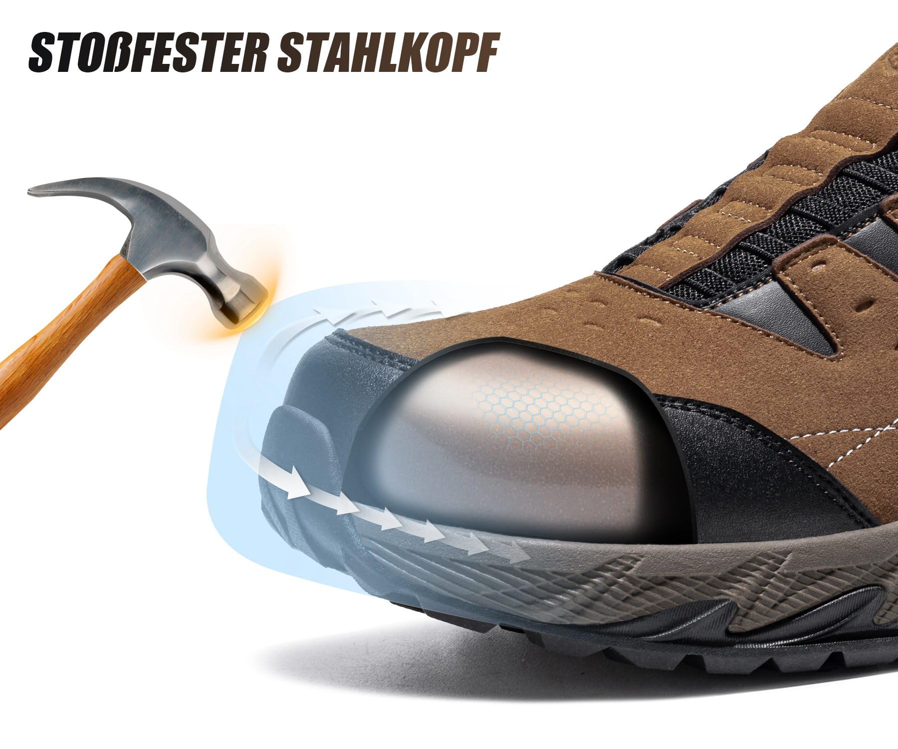 LARNMERN Sicherheitsschuhe Herren S1P Arbeitsschuhe Stahlkappenschuhe 177
