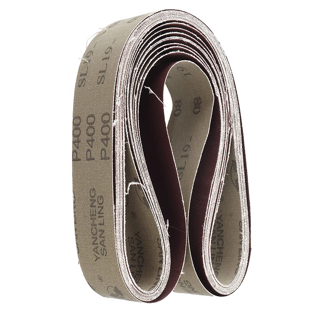 10 Stück 40 mm x 740 mm Schleifbänder, Körnung 40 bis 1000, for Winkelschleifer, Bandschleifer-Aufsatz, Schleifwerkzeuge(80)