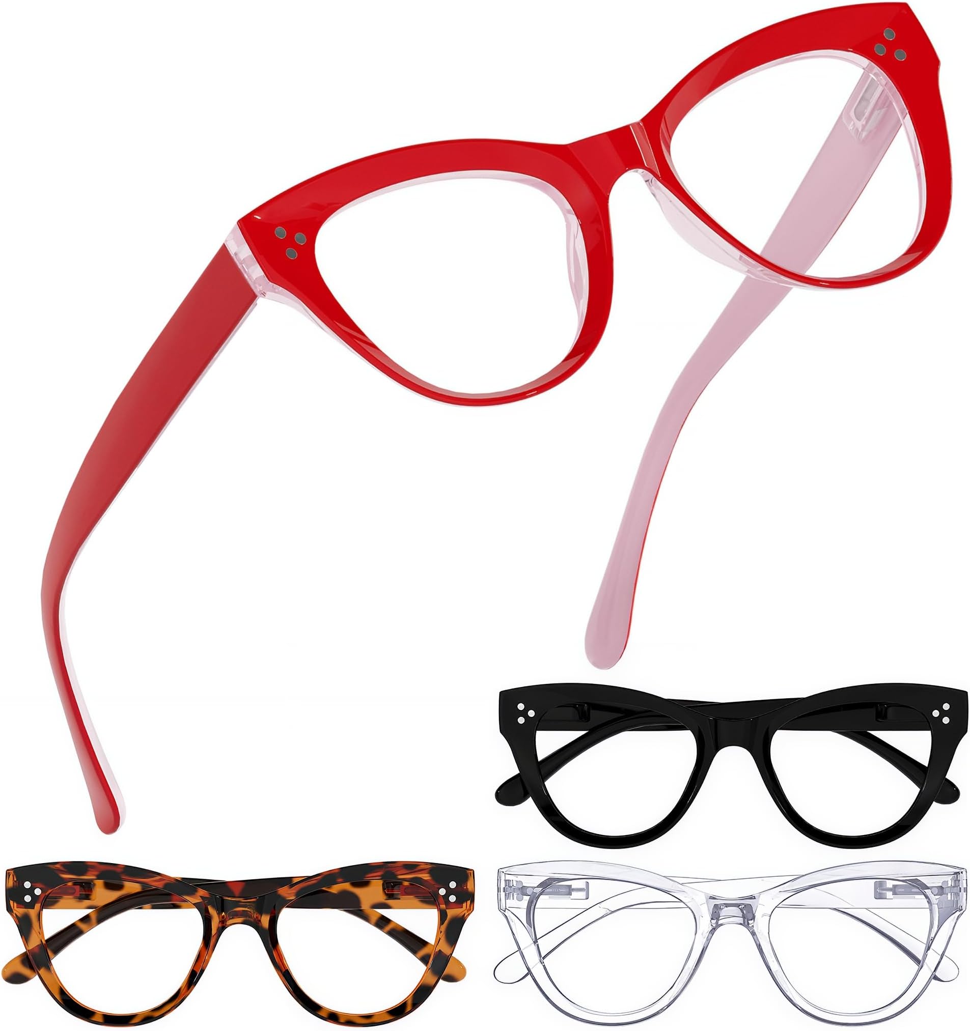 Eyekepper Reading Glasses 2.00, Readers for Women, 4 Pack Cat-Eye