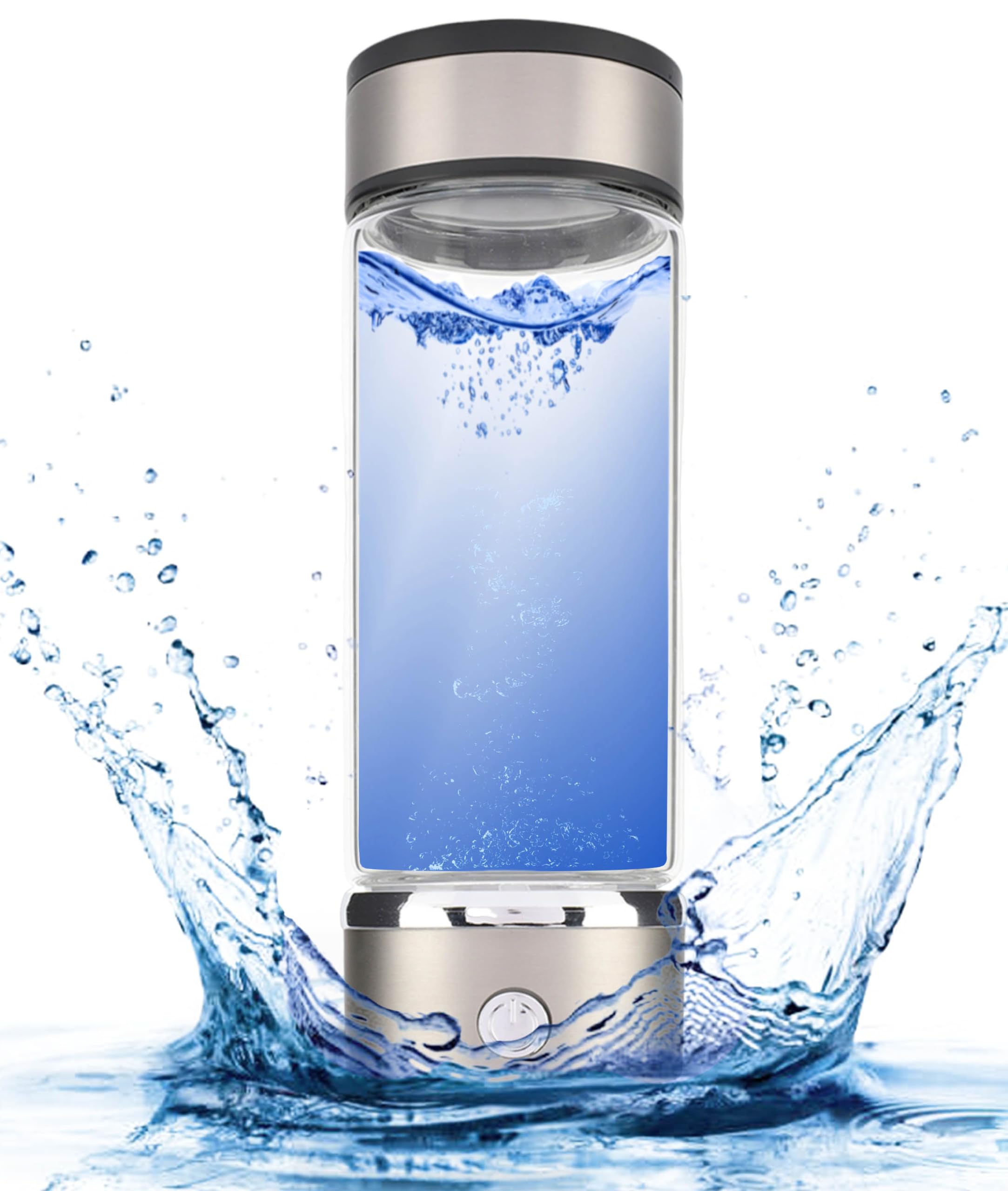 Bottiglia D'Acqua di Idrogeno, Bottiglia Portatile per Generatore di Acqua di Idrogeno, Tazza di Acqua Ricca di Idrogeno con Ricarica USB, Bottiglia di Ionizzatore D'Acqua da 420