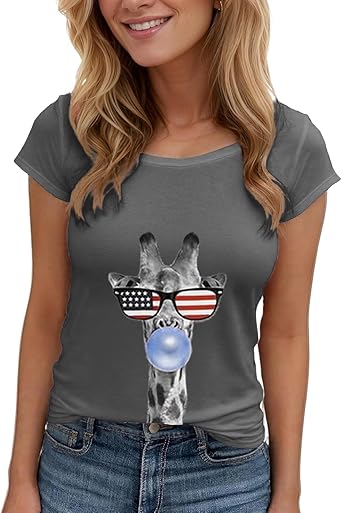 Women's Floral T-Shirts Graphic Loose Tees Sunflower Graphic Summer Short Sleeve Boho Casual Tops