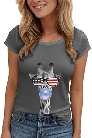 Women's Floral T-Shirts Graphic Loose Tees Sunflower Graphic Summer Short Sleeve Boho Casual Tops