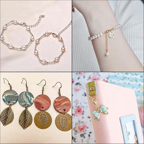 Miniatura 2 de Broches de pinza de langosta y anillos abiertos para hacer joyas, kit de hallazgos de cadena para collares, pulseras, suministros de reparación de