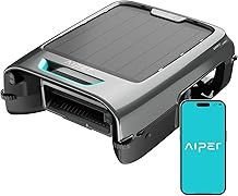 AIPER Surfer S2 Solar Powered Pool Surface Skimmer Robot with APP Support, 24/7 Continuous Cleaning, Dual Charging Modes, Smart Obstacle Avoidance, 150-um Filtration, OTA Upgrade