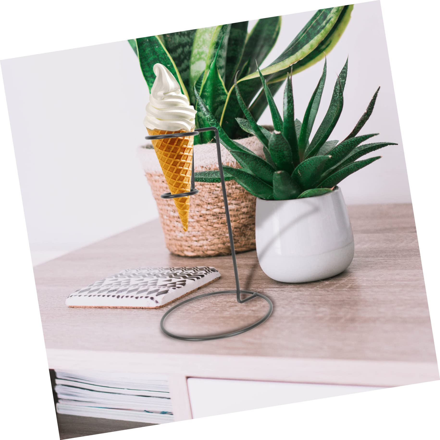 Amazon｜Zerodeko アイスクリームコーン用ディスプレイスタンド 鉄製