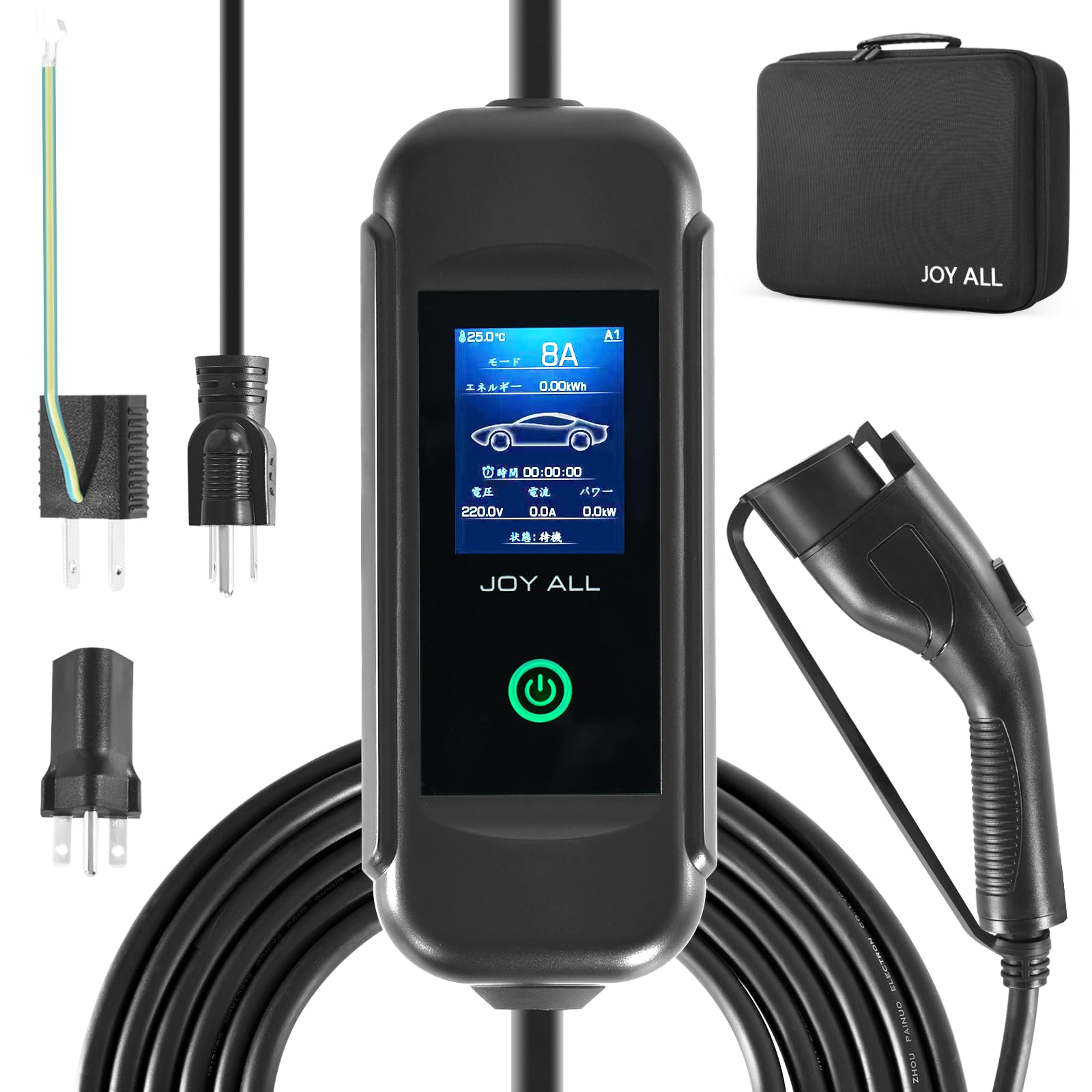 家庭用 EV充電器110V-240V SAE J1772 EV充電ケーブル ４つ Amazon.co.jp: joy all 電気自動車充電ケーブル SAE J1772 EV充電器