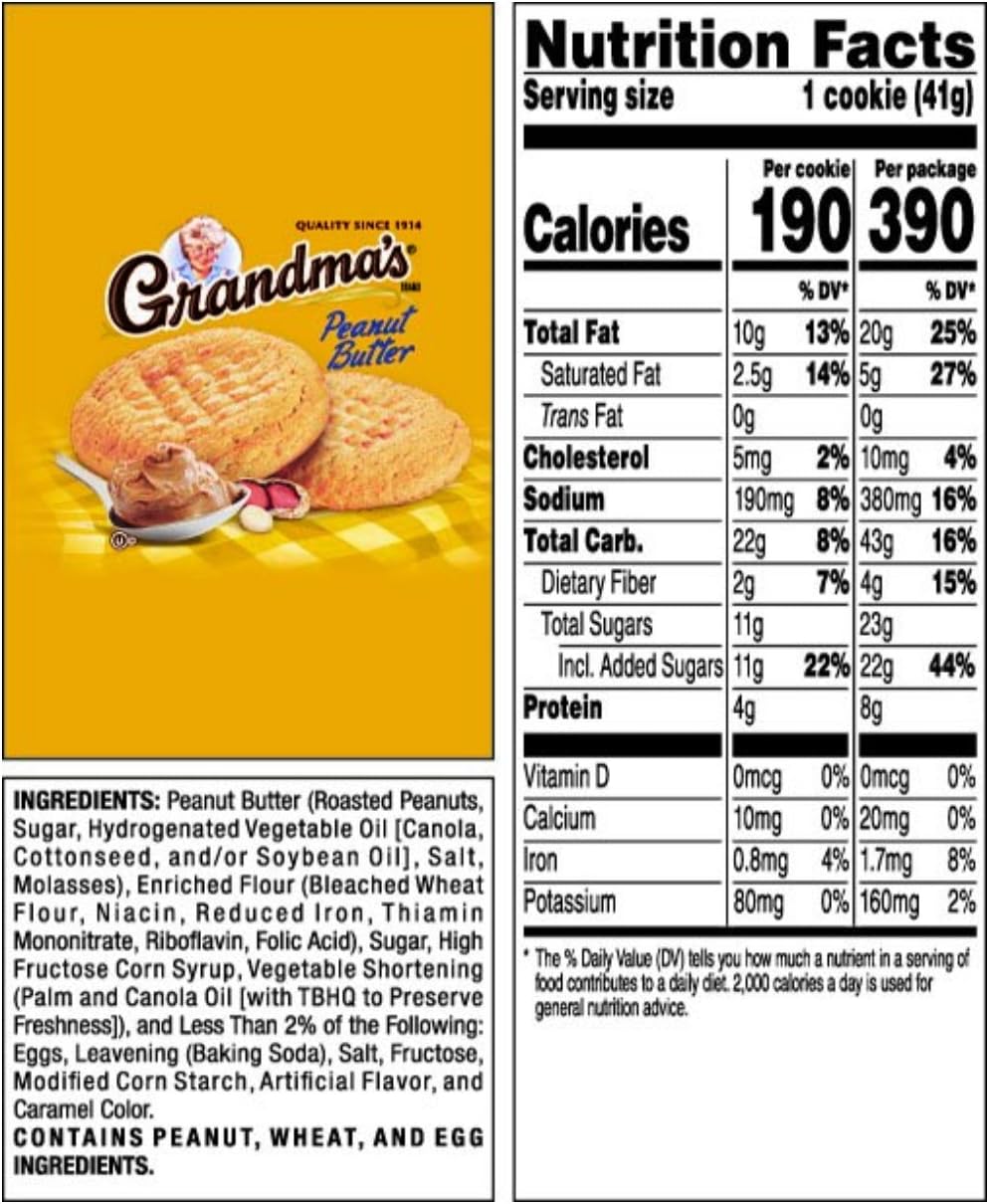 Cookies Peanut Butter Flavored 4 Pas