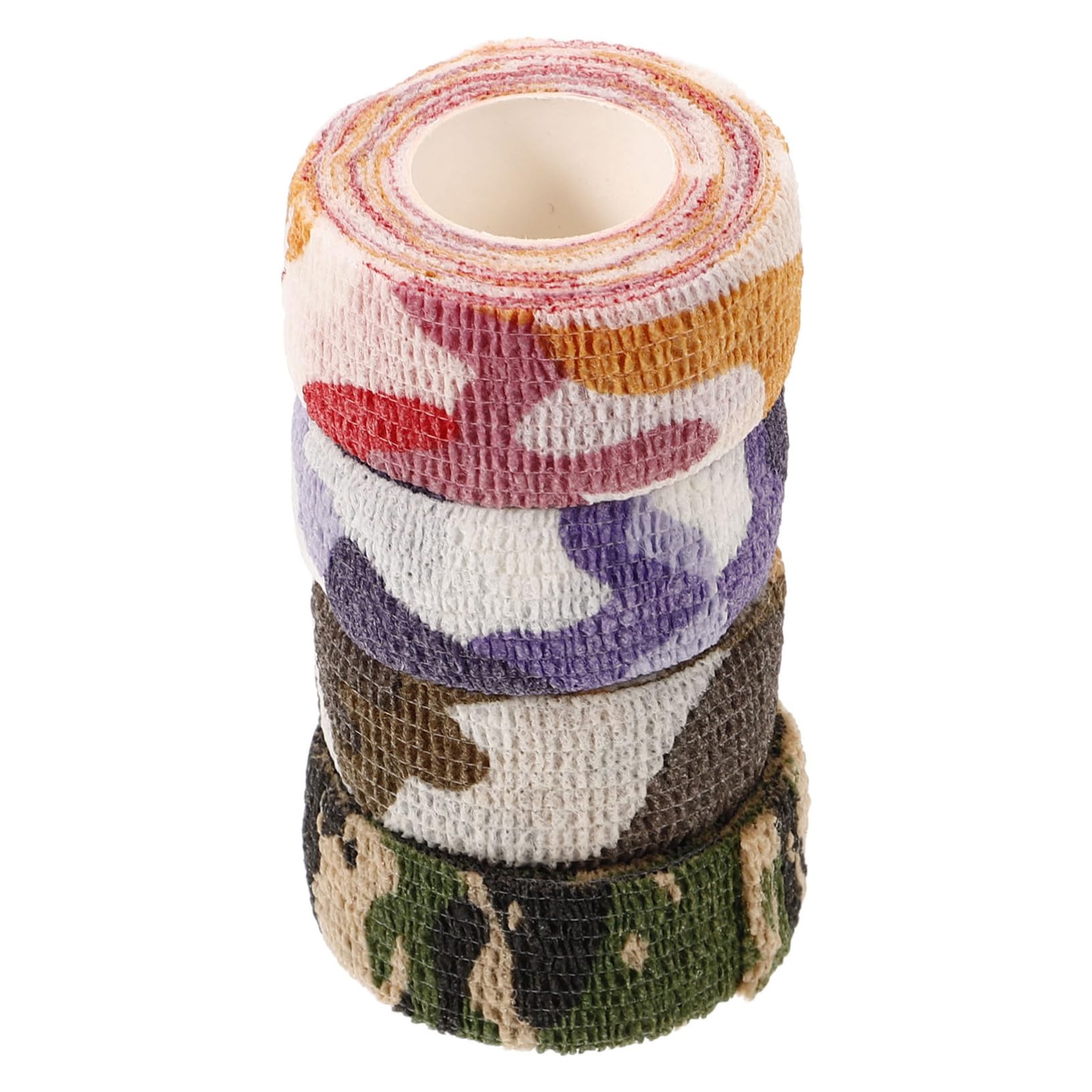 POPETPOP 4rolls Non-Woven Fabric Sports Bandage Wrap Multi-Function Self-Adhesive Tape for Injuries Breathable and Water-Resistant for Basketball Football