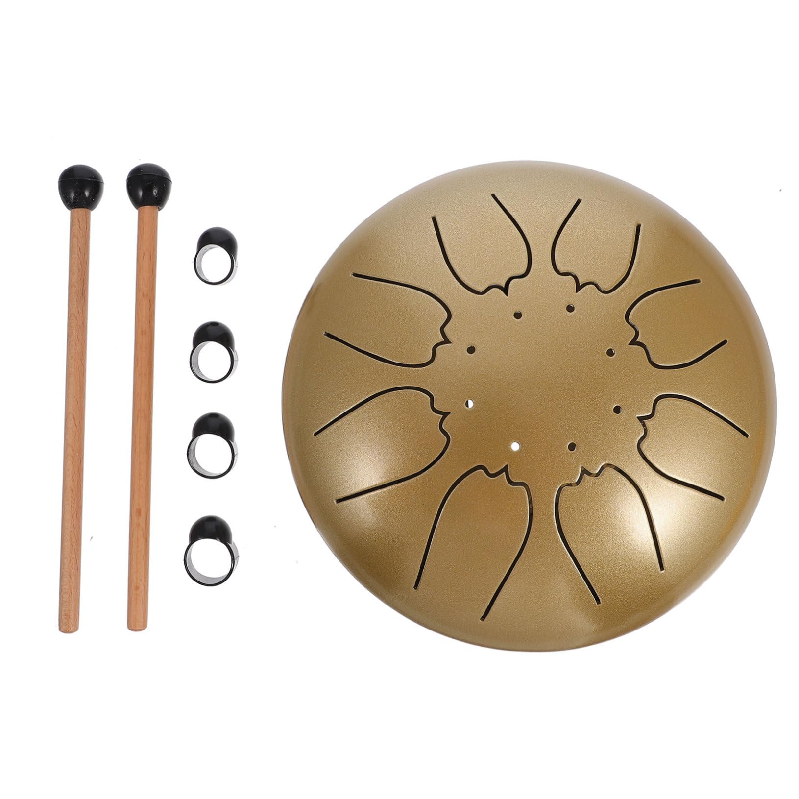 Tambor de Lengüeta de Acero de 6 Pulgadas y 8 Tonos Dorado
