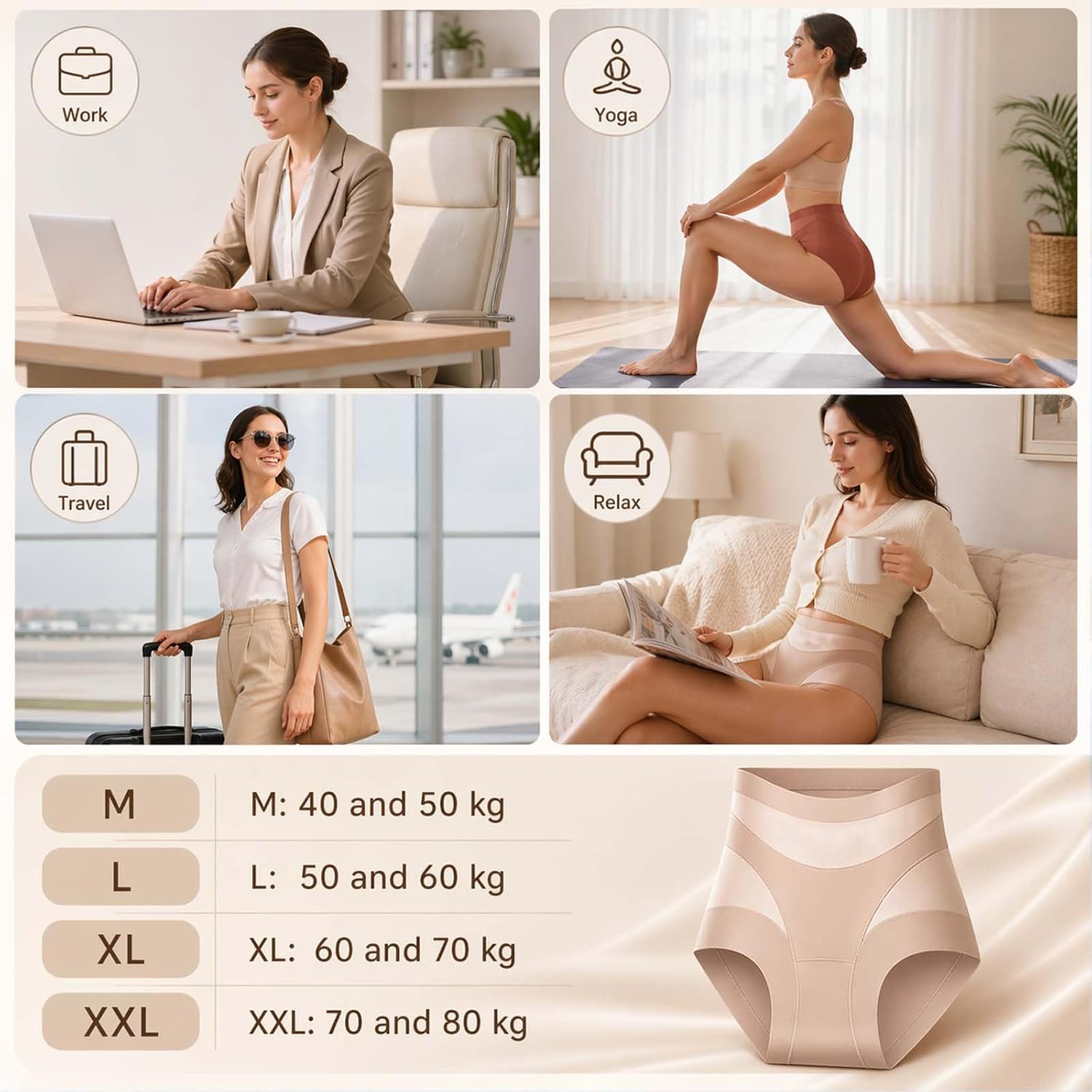 2026 Underwear Tummy Control For Women,High-Waist Seamless Panties Breathable Silky Soft