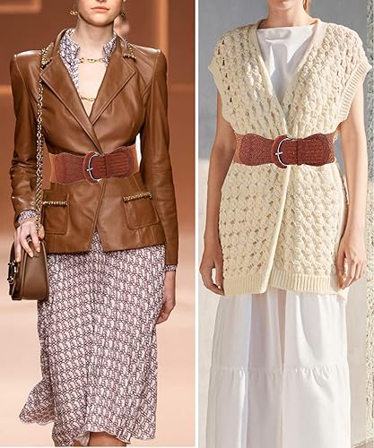 Miniatura 3 de 3 cinturones anchos para mujer, cinturones de cintura, cinturones elásticos de cuero, vestidos de mujer, ganchos decorativos para cinturón