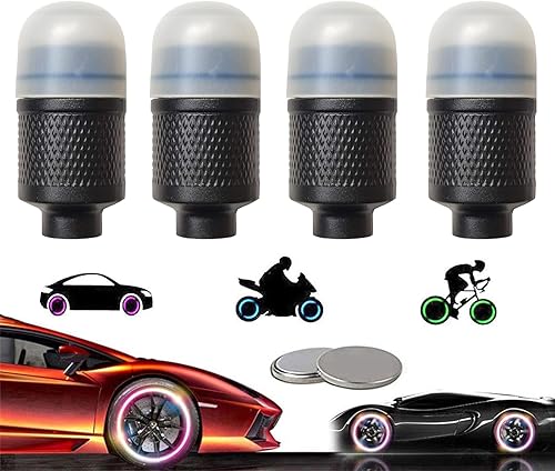 Paquete de 48 luces LED para rueda de bicicleta, tapones para válvulas de neumáticos de automóvil, tapas de vástagos de bicicleta, motocicleta,