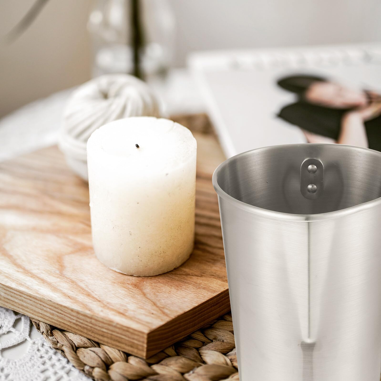 Ipetboom Olla para Derretir Cera de Soja de 3 Litros Acero Inoxidable Resistente al Calor Base Plana para Hacer Velas Aromáticas Caseras y Kits de Fabricación de Velas DIY