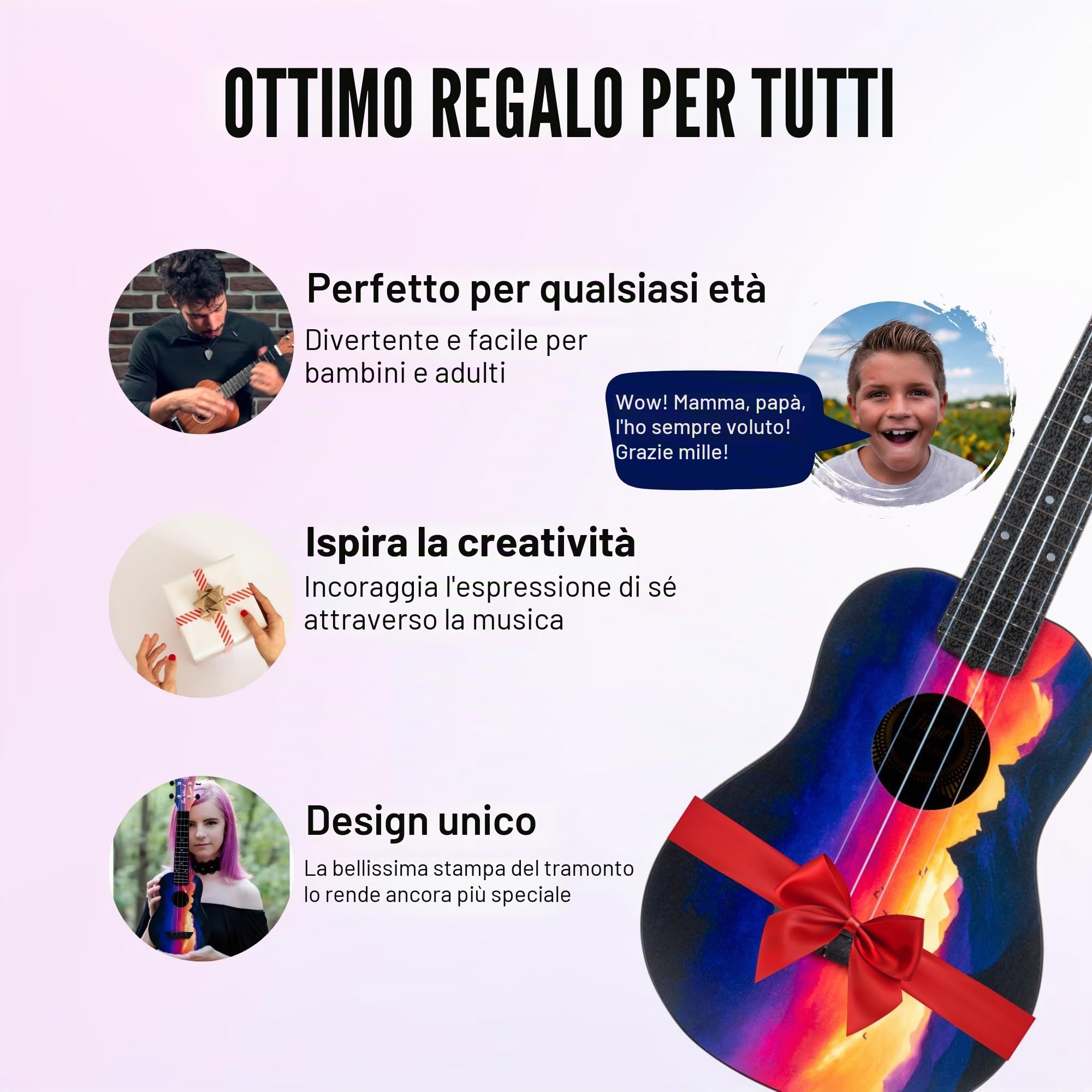 Elise Ecklund Signature Sunset Travel Ukelele - Soprano