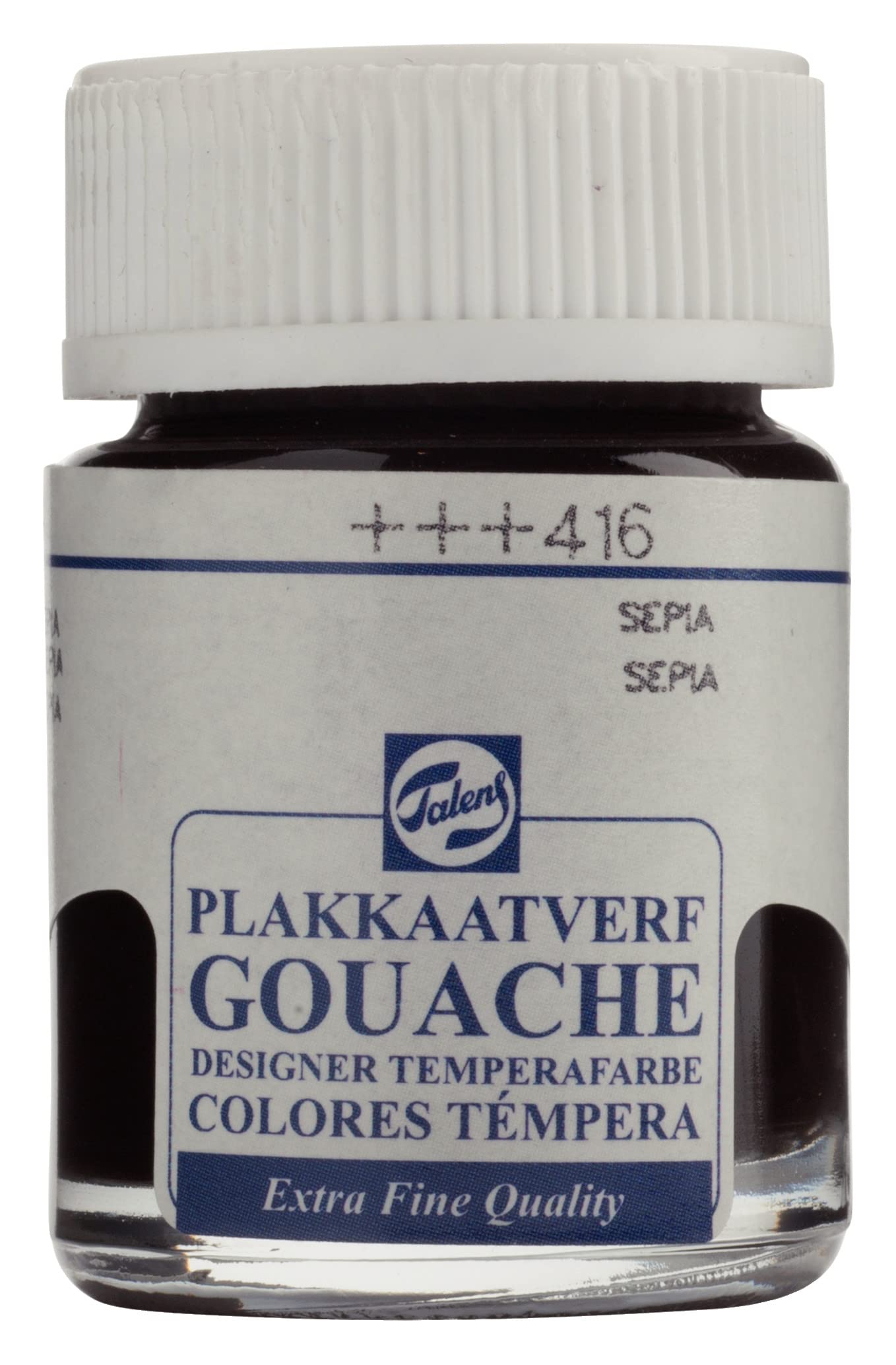 Talens Sepia Gouache Extra Fine Quality - 16 Ml 416 Bottle - Highly Pigmented Matt Finish Paint
