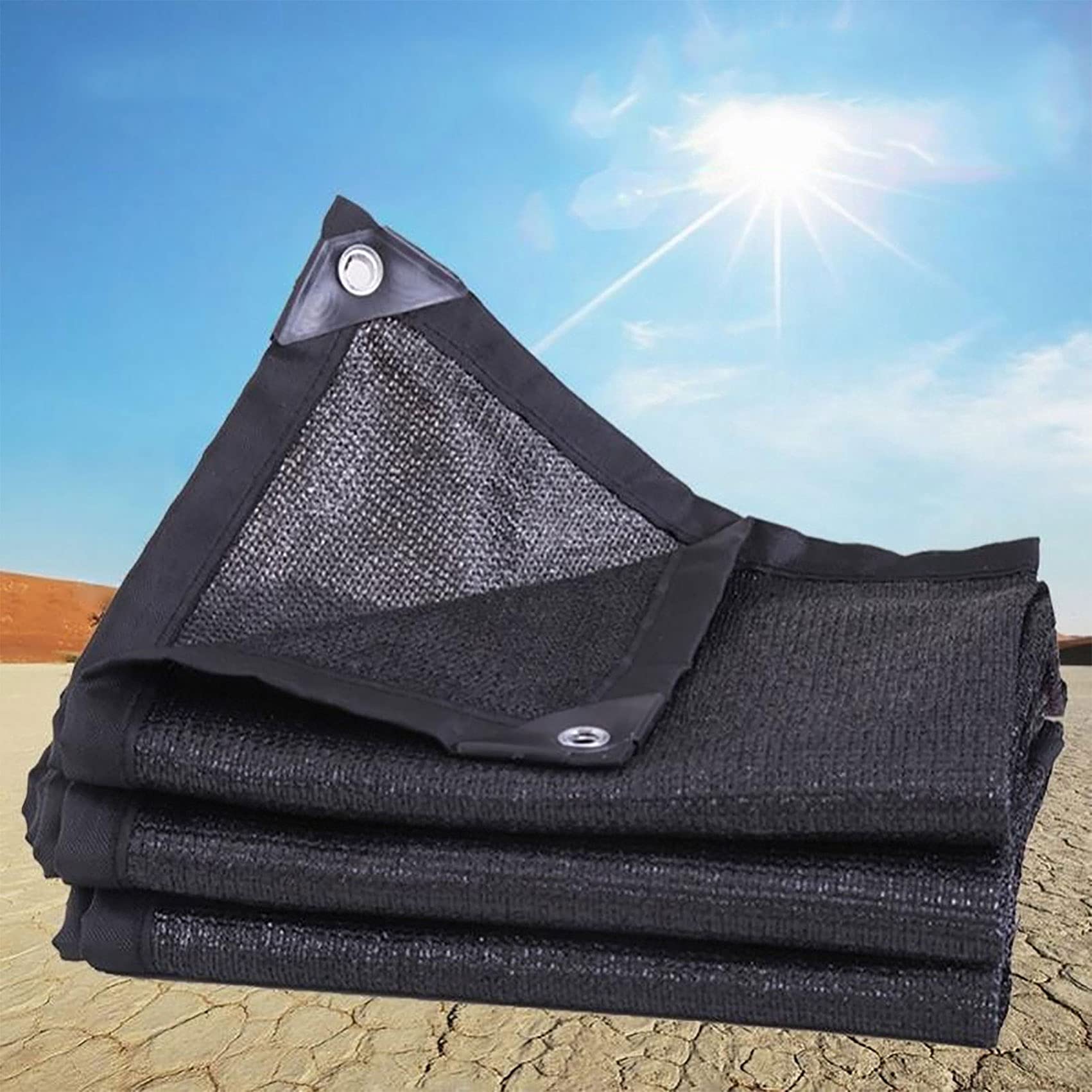 Tissu De D'ombrage Noir, Filet De Protection Solaire, Pour Couverture