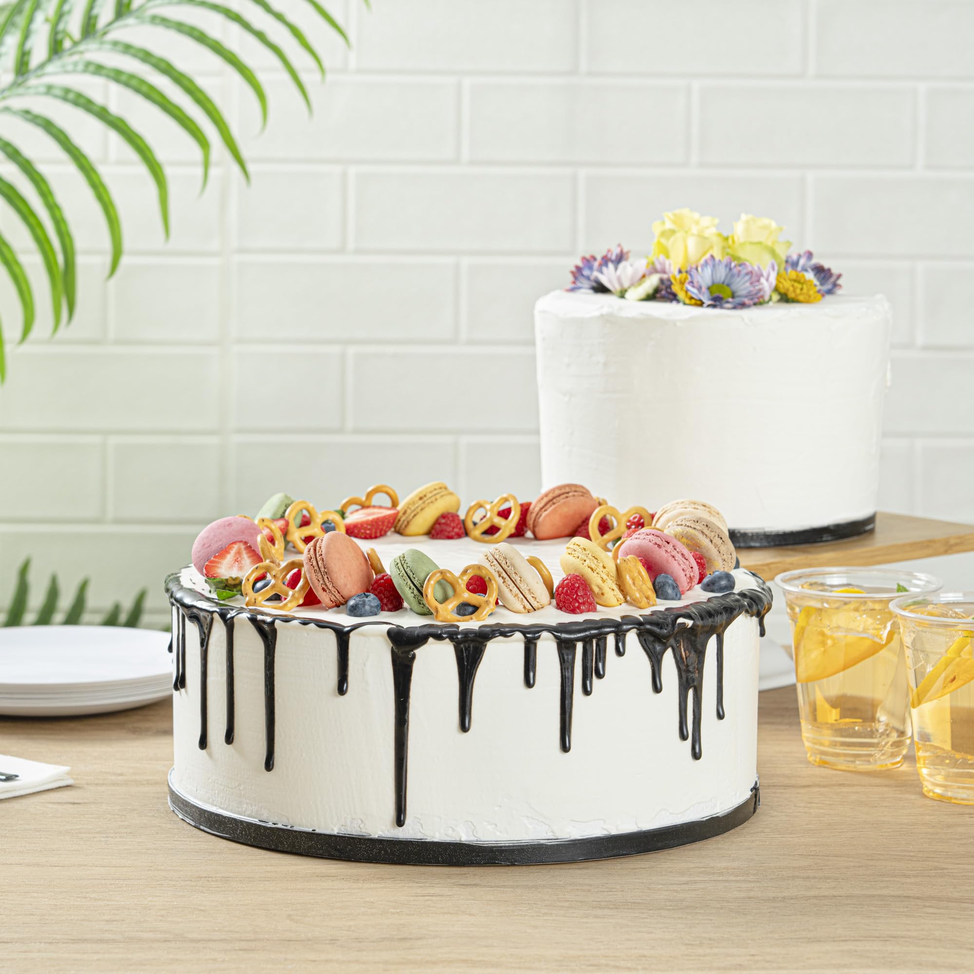 Restaurantware Pastry Tek - Chupete redondo de espuma para tartas de 12 x 4 pulgadas, 24 unidades, reutilizable, ligero, duradero, herramienta de espuma reutilizable de polietileno resistente a la
