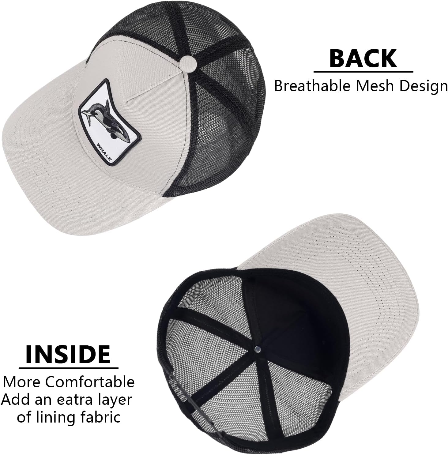 Mens Trucker Hats Mesh Snapback Animal Baseball Hats Unisex Running Sport Cap for Women Men - Image 4