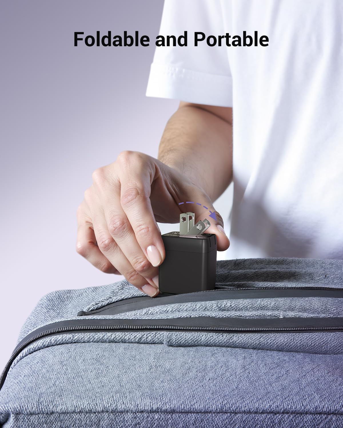 USB C Fast Charging Charger, 30W Dual-Port GaN Nano Charger with Foldable Plug for iPhone 16/15 Series, iPad, Galaxy S24 Ultra and More Series, (Black, 1 Pack) 1 Pack Black image 5 of 8 B0F8PYR4P9