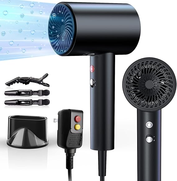 Ionic Hair Dryer, 1875W LED Smart Pro Salon Blow Dryer