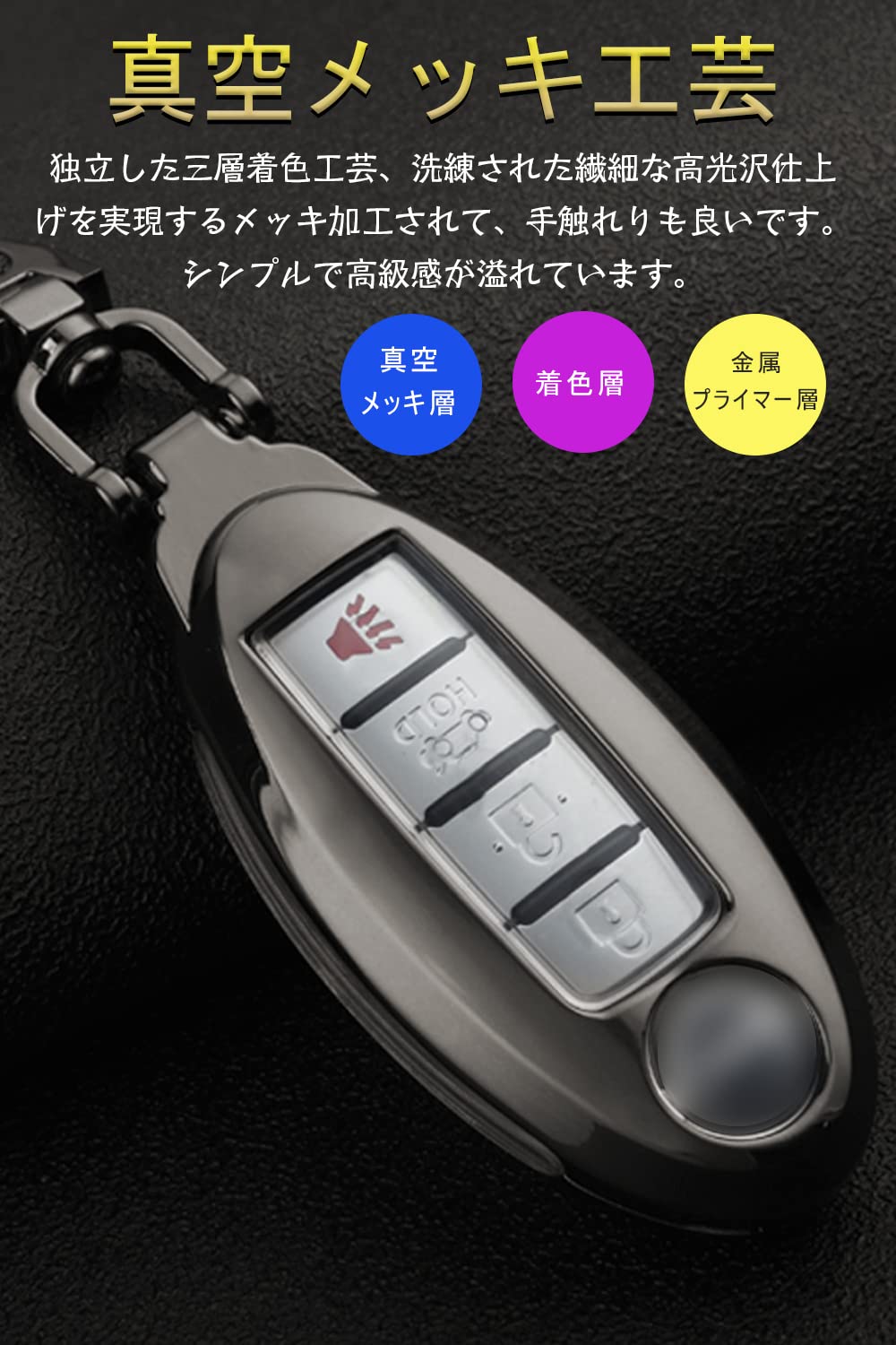 Amazon | 日産 キーケース NISSAN用 金属インテリジェントキー