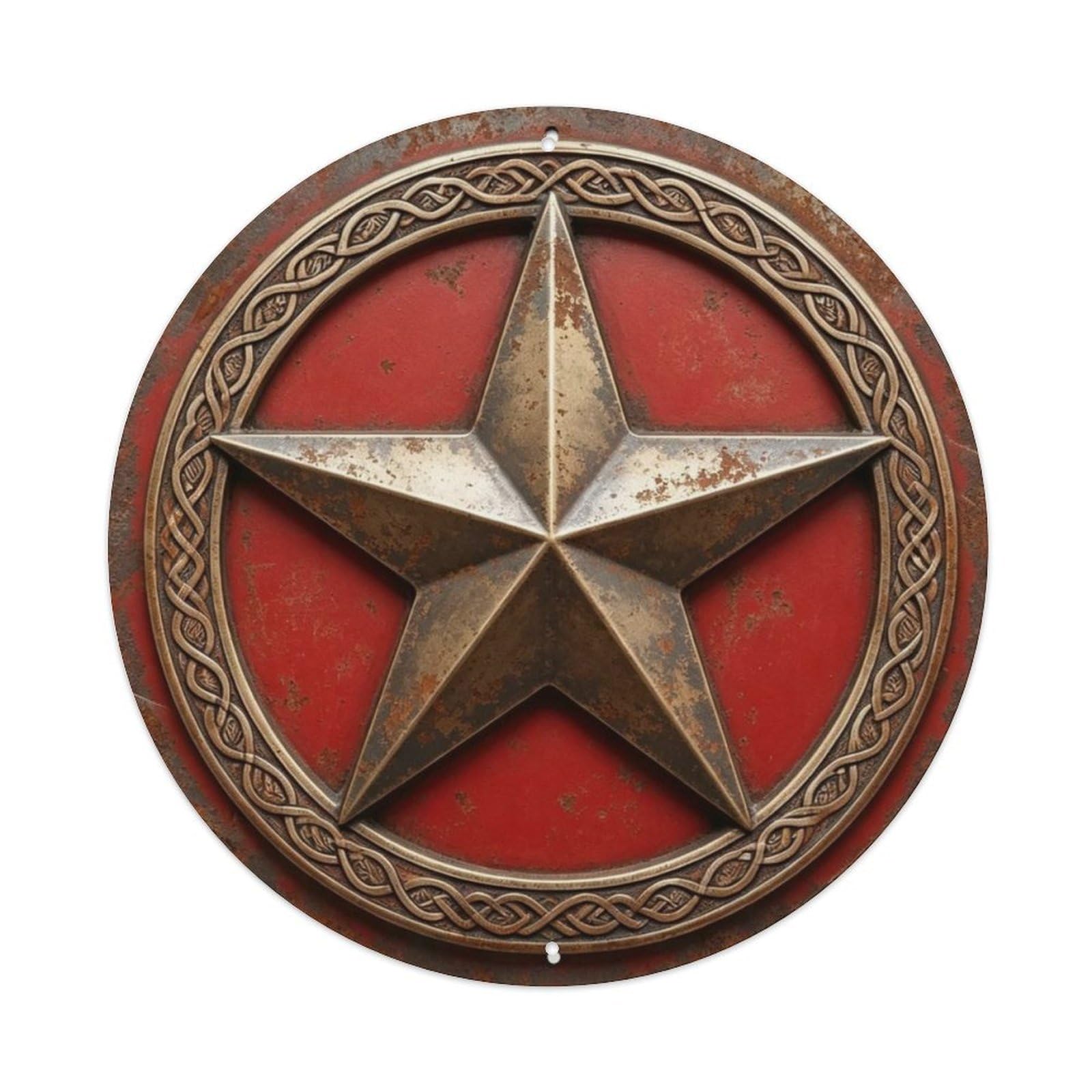 Vintage American Star Patriotic Metal Tin Sign Plaque